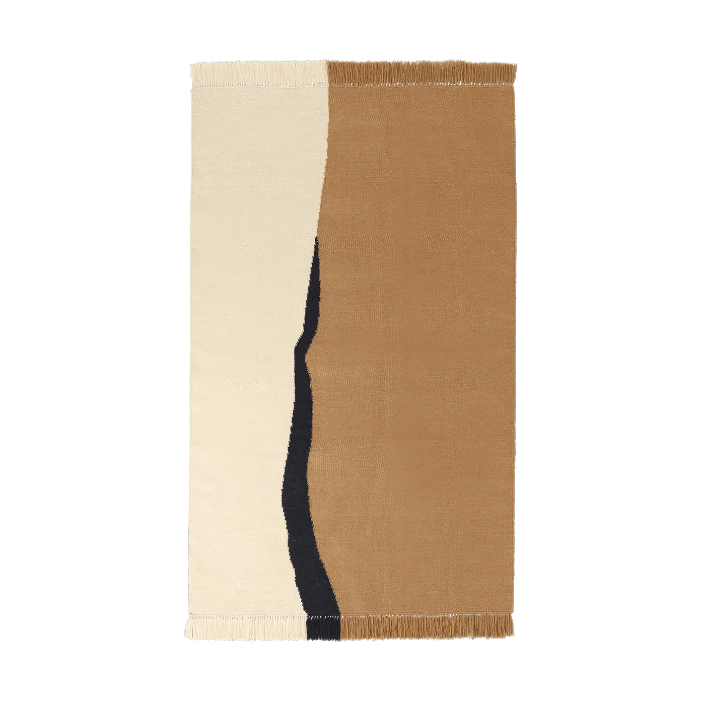 Tapis Soil Kelim, Dark sand-off white, 140x200 cm Ferm Living
