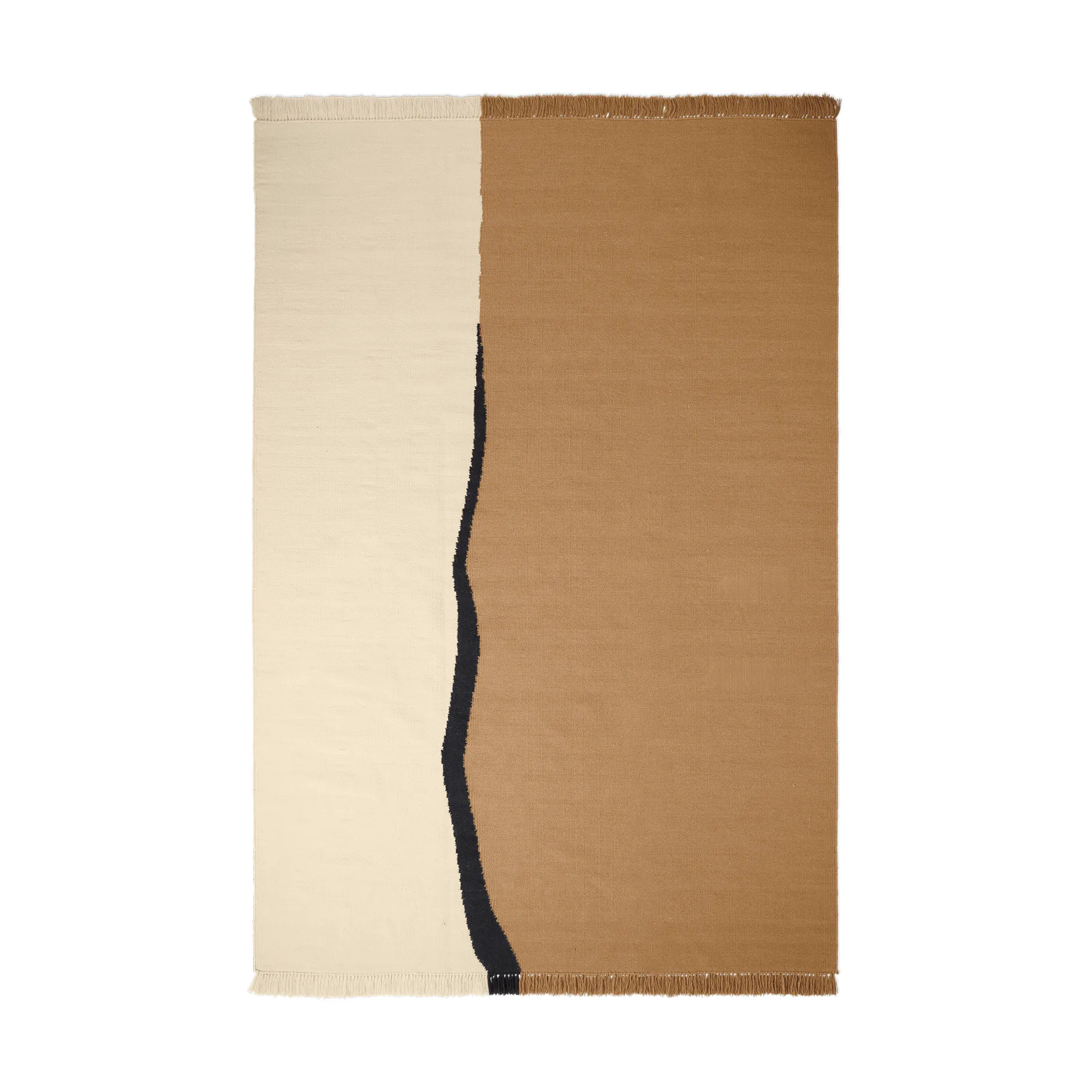 Tapis Soil Kelim, Dark sand-off white, 200x300 cm Ferm Living