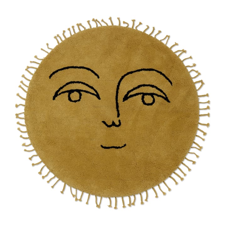 Tapis Sun Ø130 cm - Yellow - Ferm LIVING