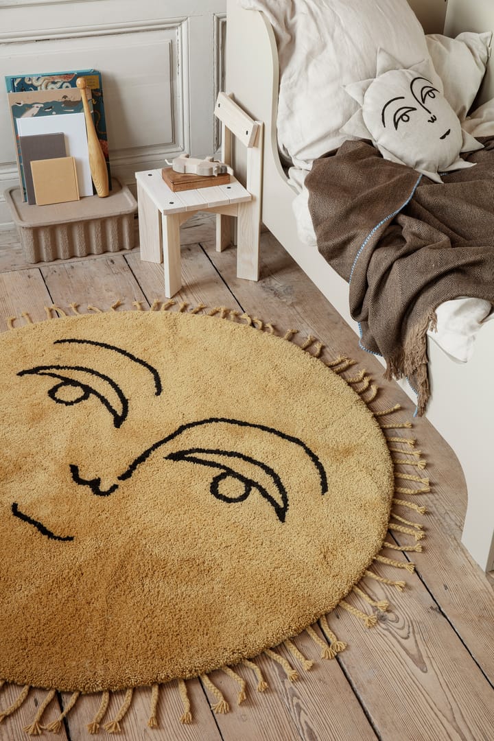 Tapis Sun Ø130 cm - Yellow - ferm LIVING