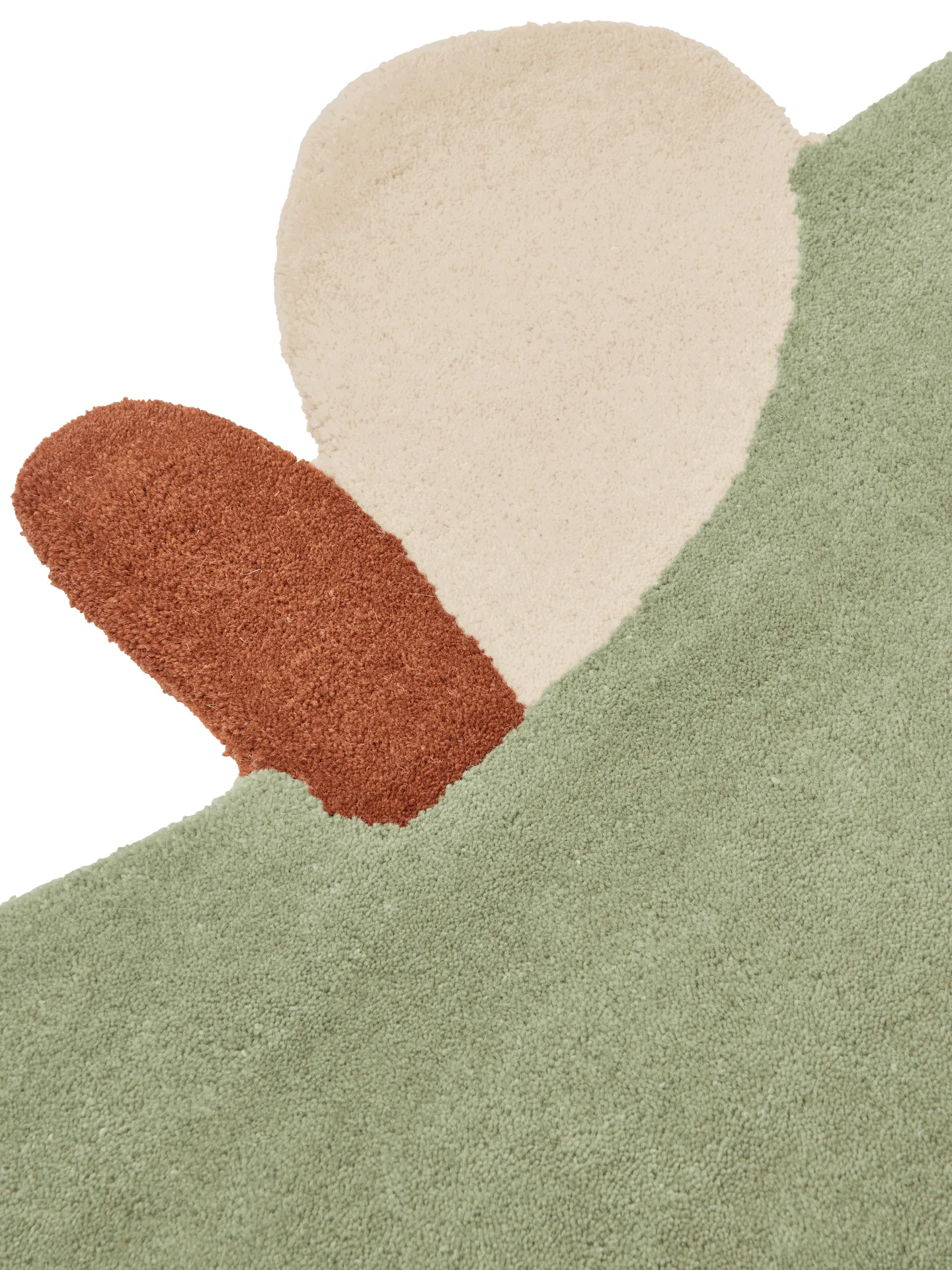 Tapis touffeté Apple, Tea Green, 110x110 cm Ferm Living