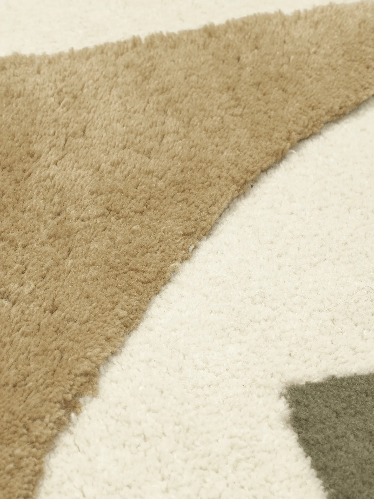 Tapis touffeté Bloco, Green-off white, 120x180 cm Ferm Living