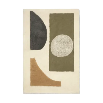 Tapis touffeté Bloco - Green-off white, 80x120 cm - Ferm Living