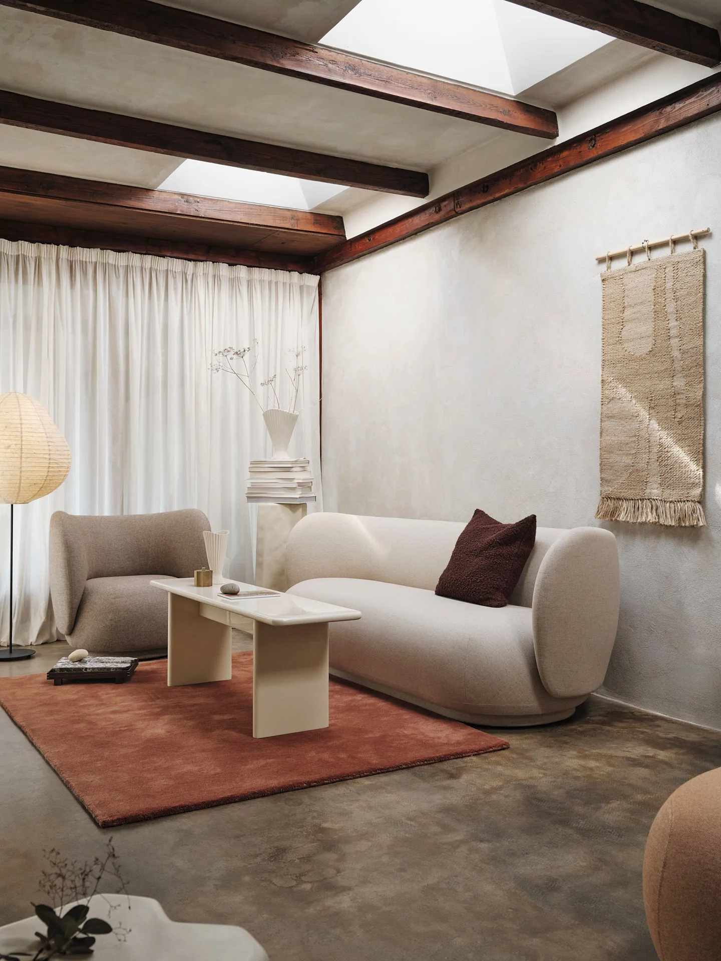 Tapis touffeté Stille, Red brown, 140x200 cm Ferm Living