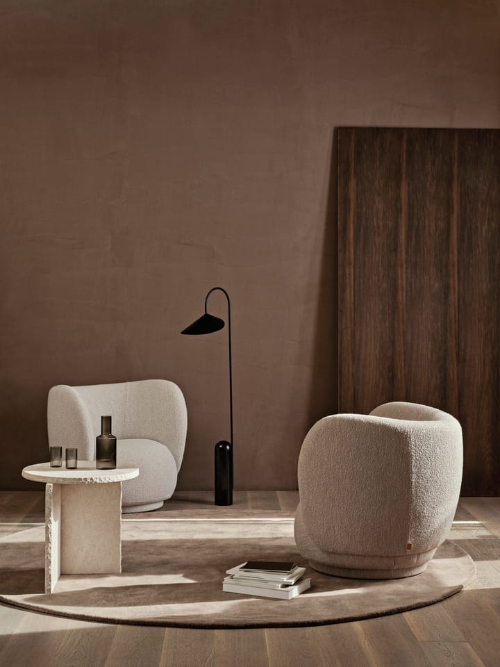 Tapis touffeté Stille rond, Ash Brown Ø240 cm Ferm Living