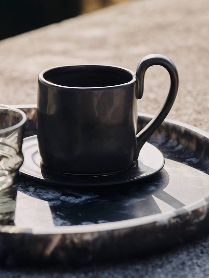 Tasse Flow avec sous-tasse 25 cl, Black Ferm Living