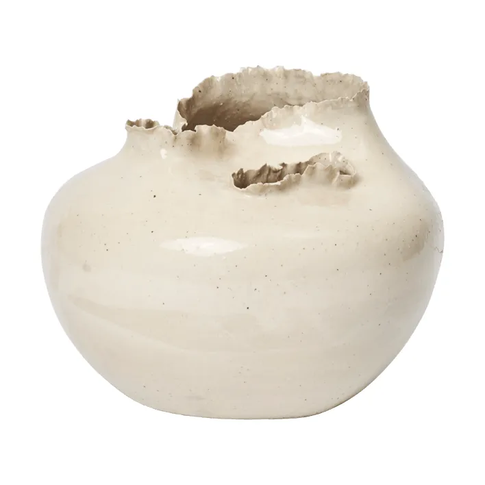 Tereo vase, Off-white moucheté, 18 cm Ferm Living