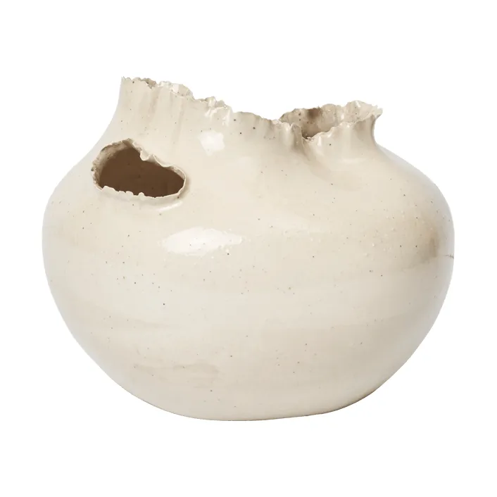 Tereo vase, Off-white moucheté, 18 cm Ferm Living