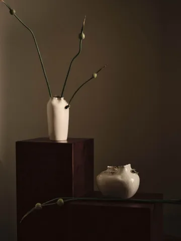 Tereo vase - Off-white moucheté, 18 cm - Ferm Living
