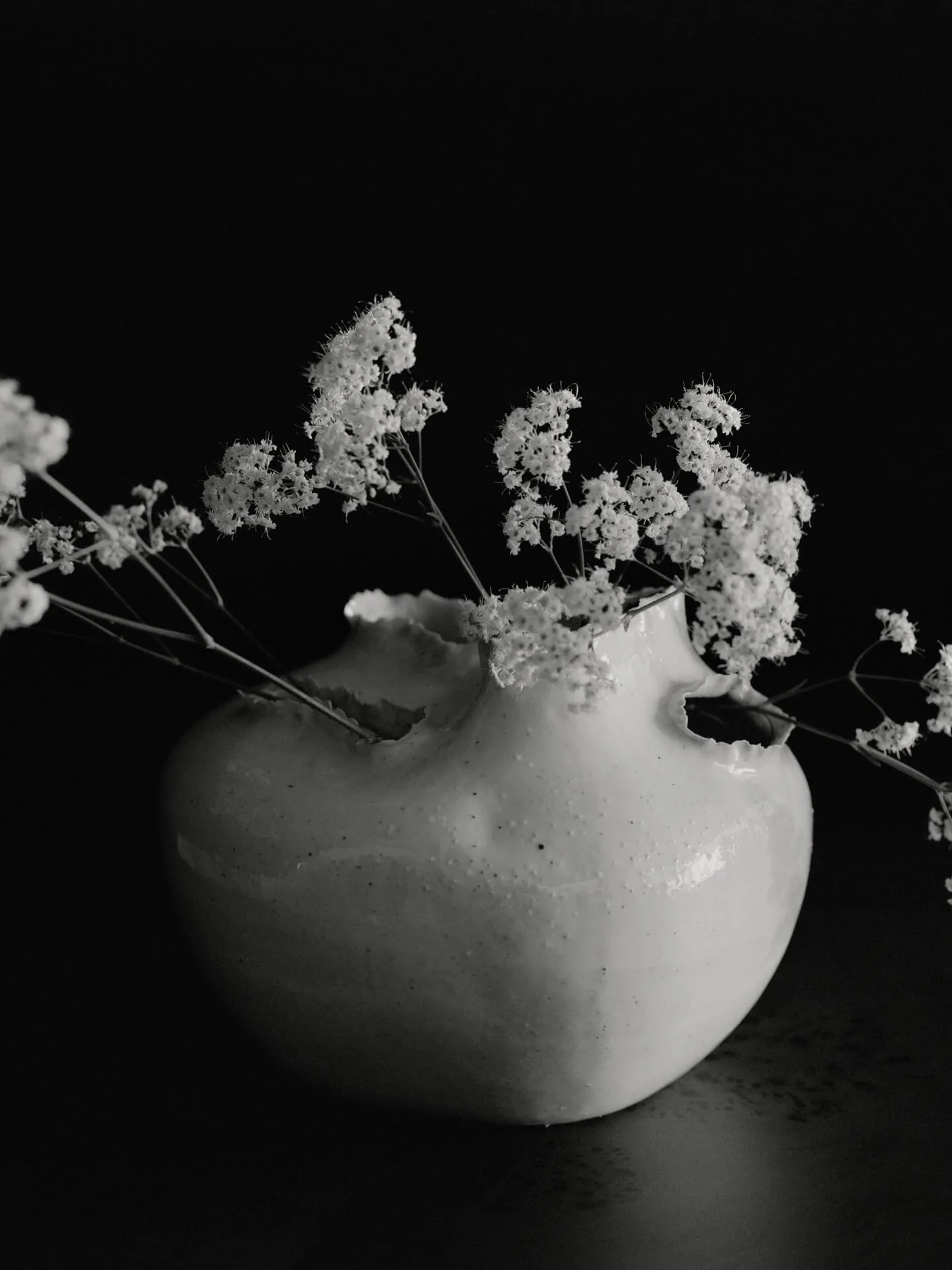 Tereo vase, Off-white moucheté, 18 cm Ferm Living