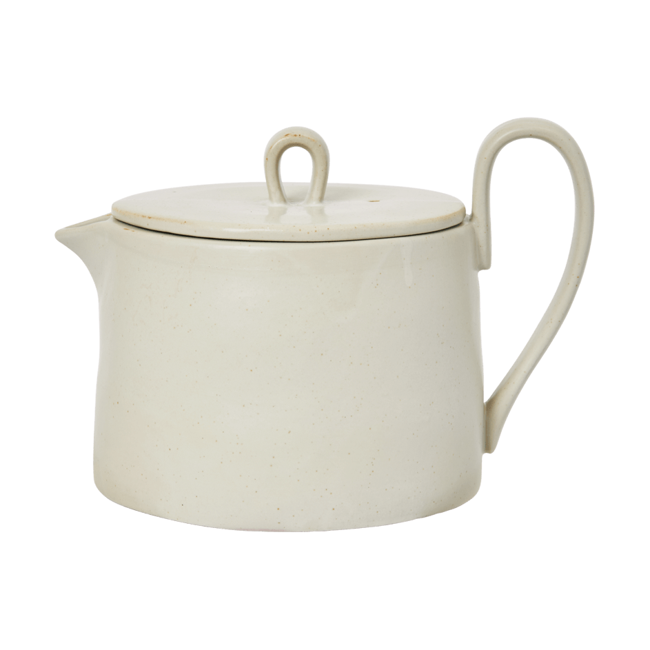 Ferm Living Théière Flow 1,5 L Off-white speckle | Design Scandinave | Théières | Blanc