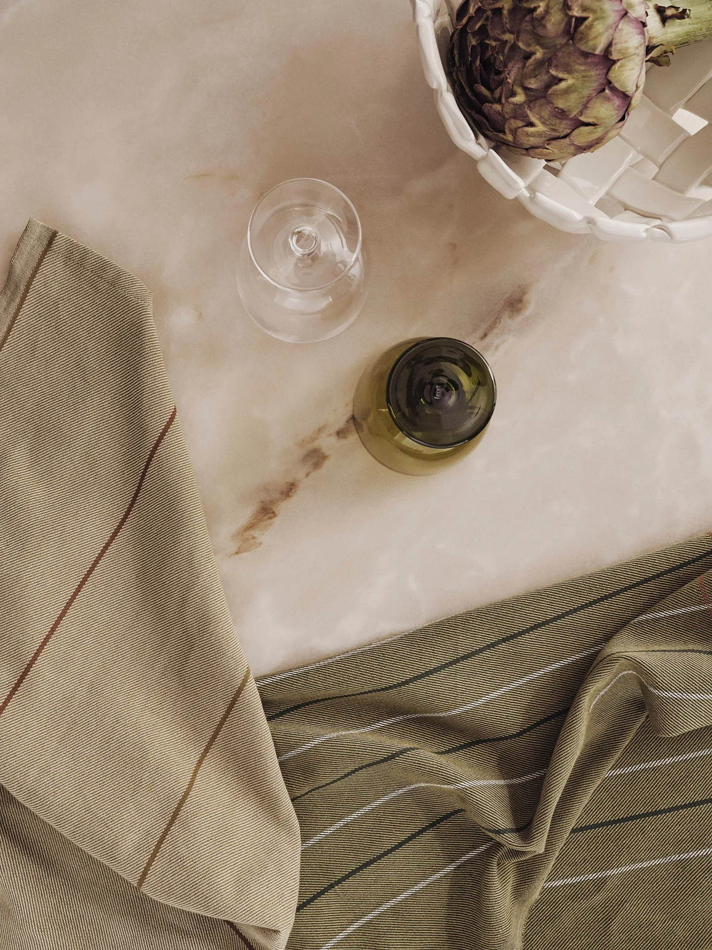 Torchon Ito 50x70 cm Lot de 2, Seaweed-flax Ferm Living