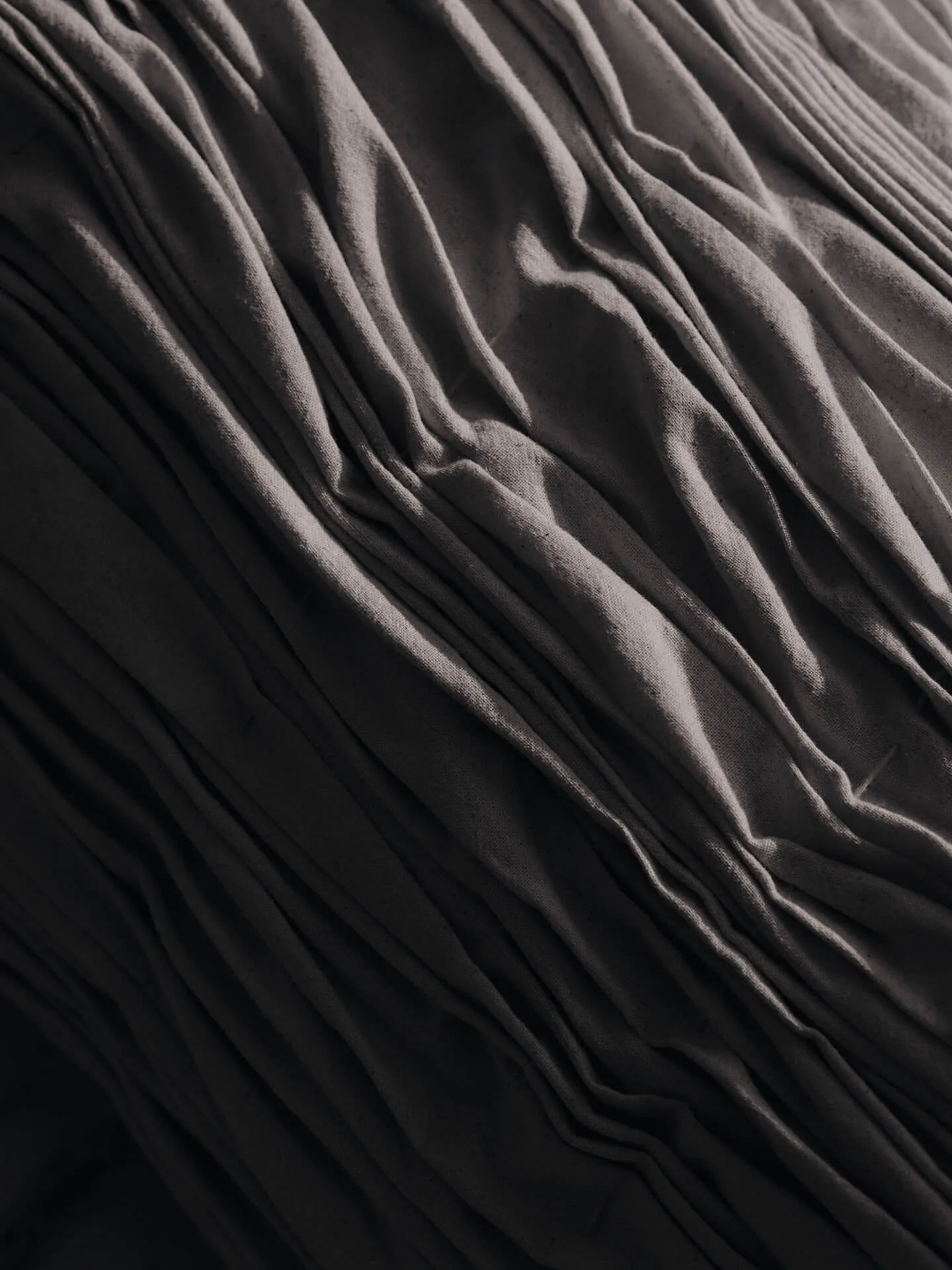 Traversin cylindrique Falda smocké, Undyed Ferm Living