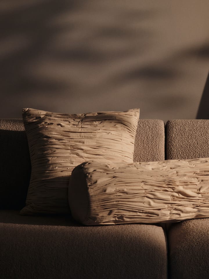 Traversin cylindrique Falda smocké, Undyed Ferm Living