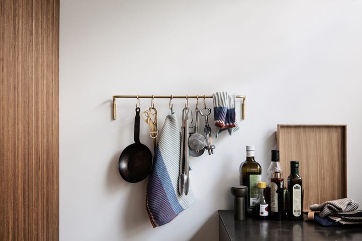 Tringle de cuisine avec 6 crochets Kitchen, Laiton Ferm Living