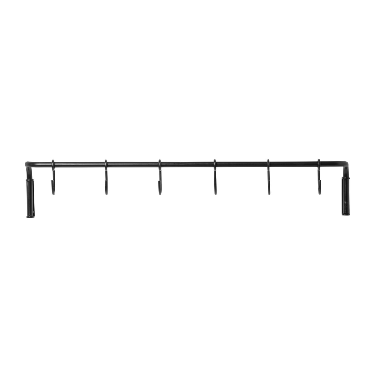 ferm LIVING Tringle de cuisine avec 6 crochets Kitchen Noir Laiton