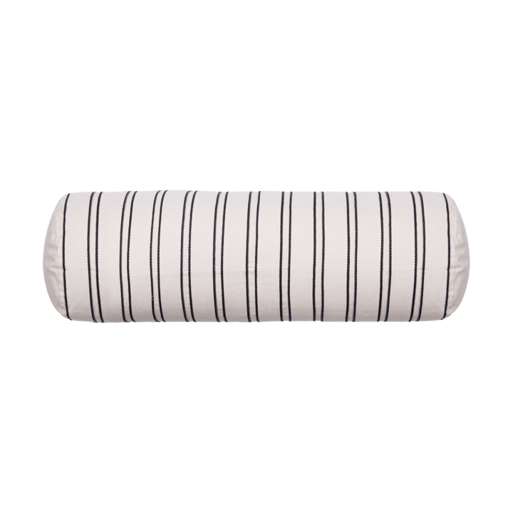 Twill coussin cylindrique bolster - Off-white-black - Ferm Living