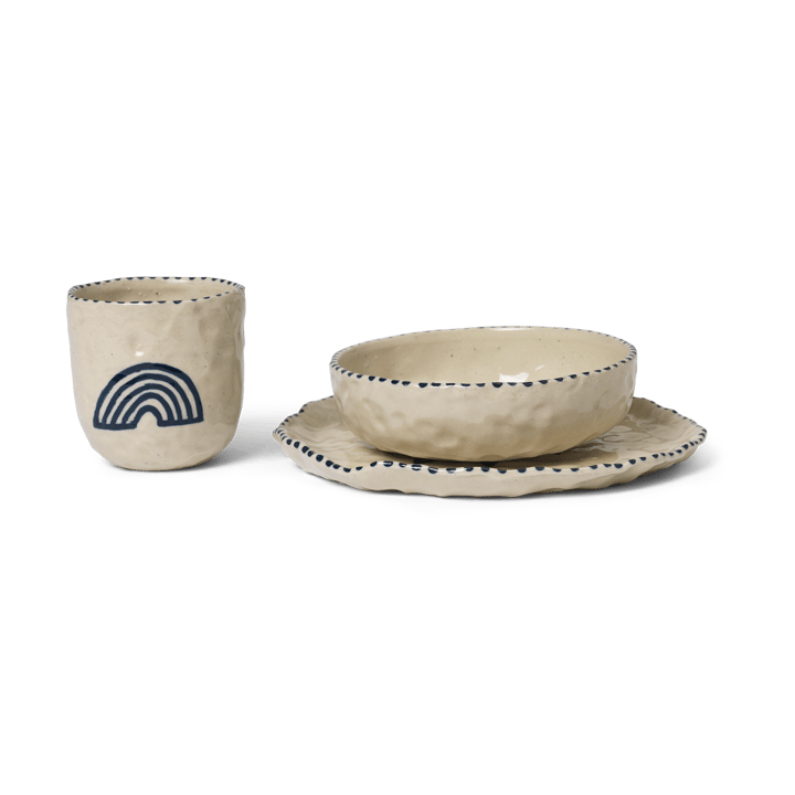 Vaisselle Naive 3 pièces, Deep blue Ferm Living
