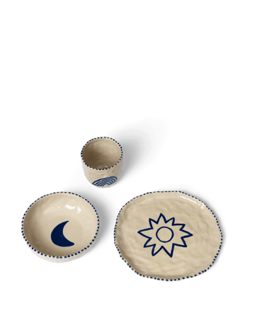 Vaisselle Naive 3 pièces - Deep blue - Ferm Living