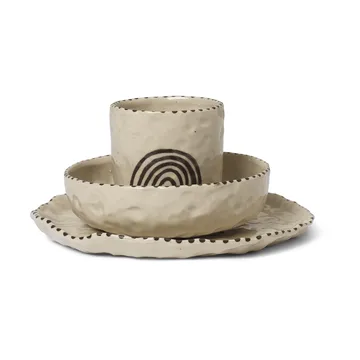 Vaisselle Naive 3 pièces - Red brown - Ferm Living