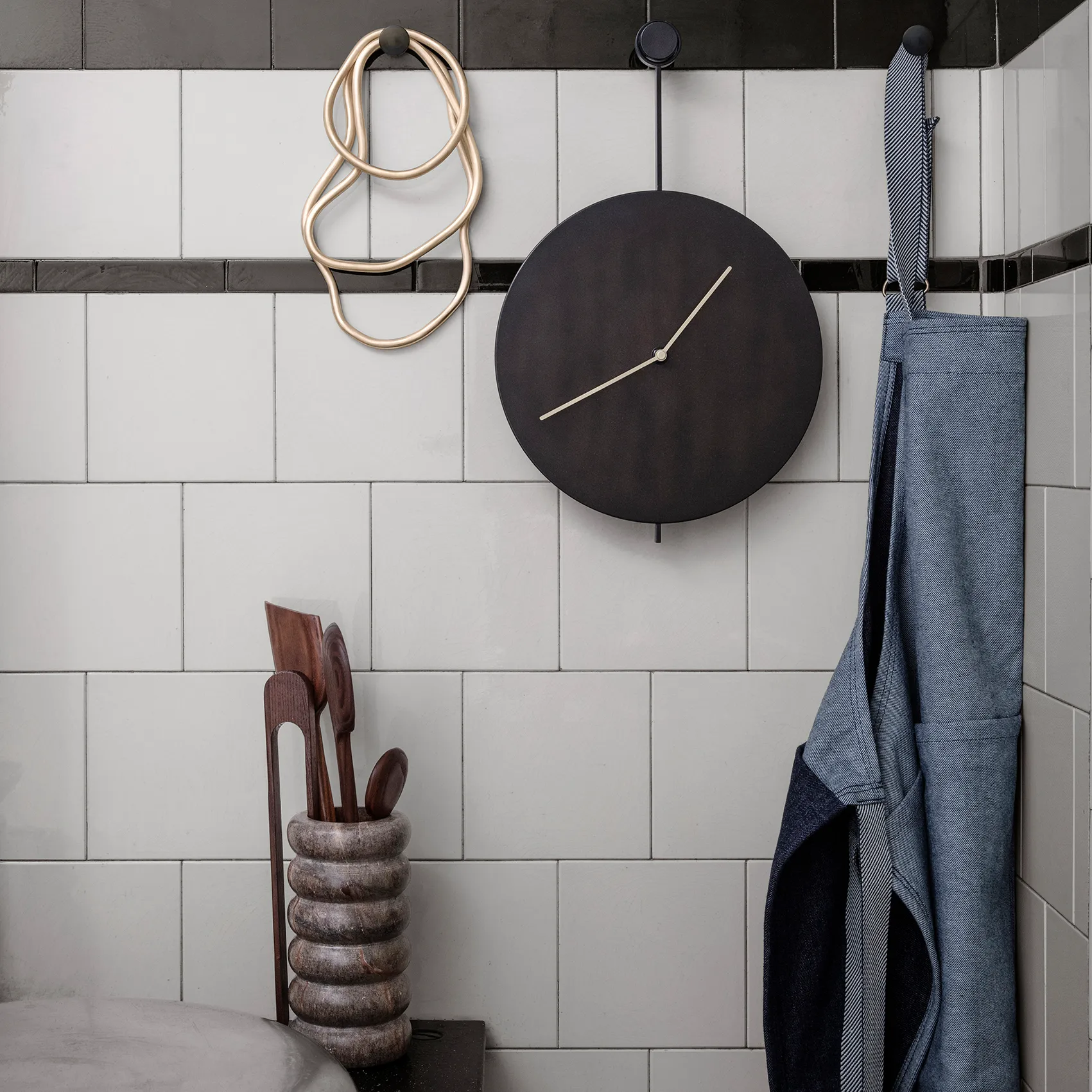 Vase Bendum, Marron Marbre Ferm Living