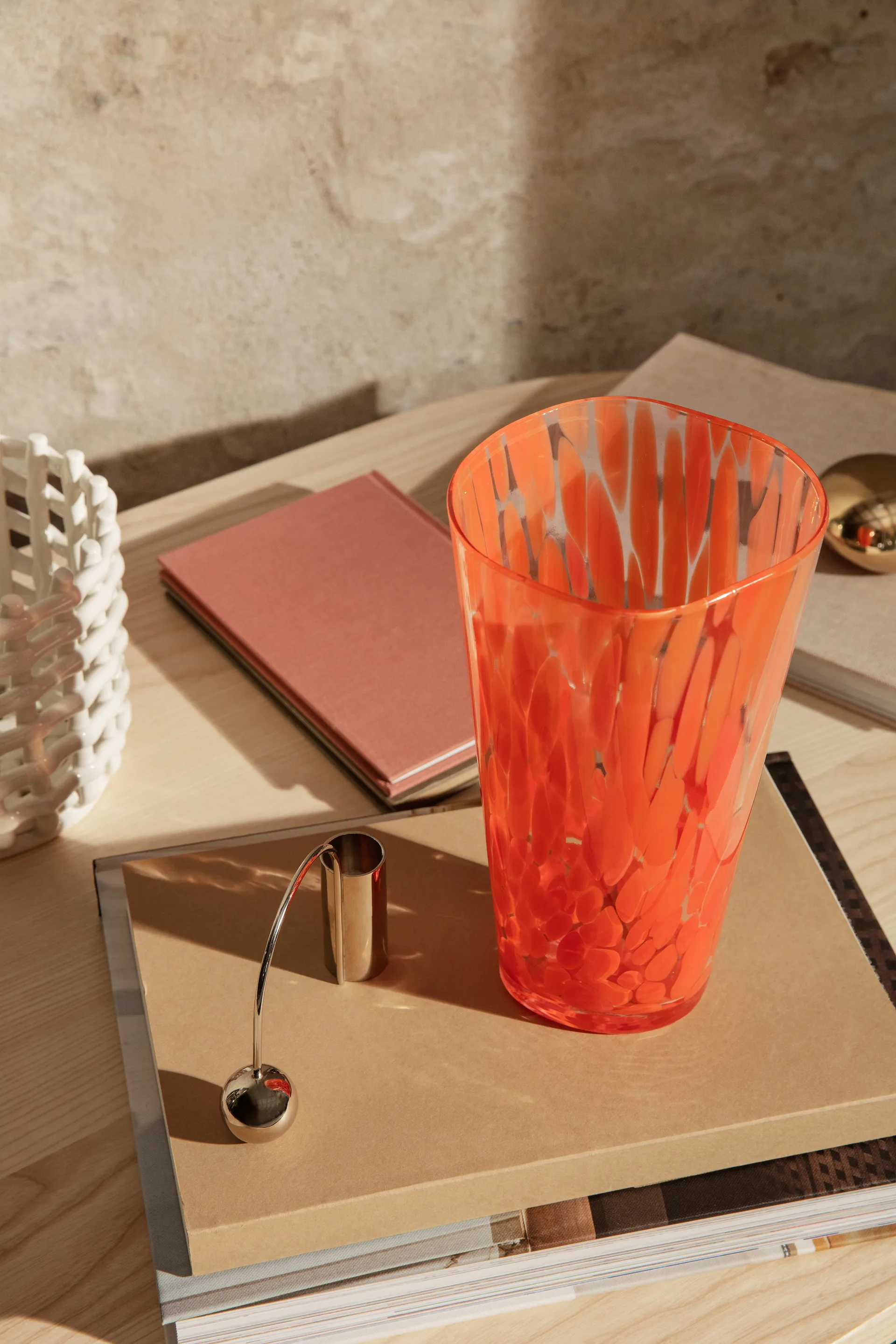 Vase Casca 22 cm, Poppy red Ferm Living
