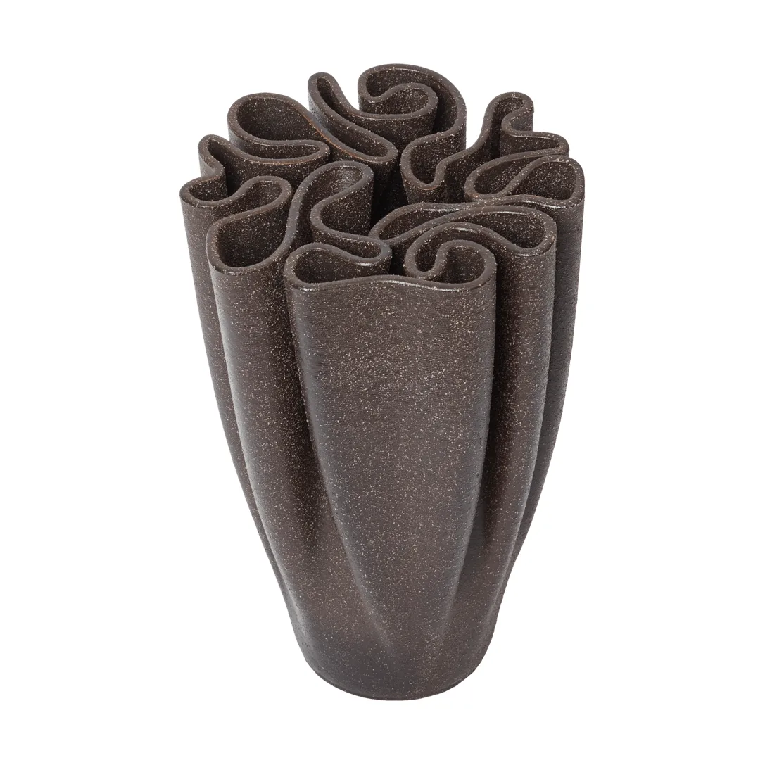 Vase Dedali 25 cm, Marron foncé Ferm Living