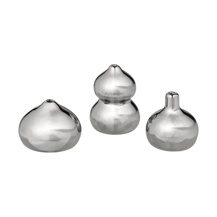 Vase Komo Mini lot de 3 - Argent - Ferm Living