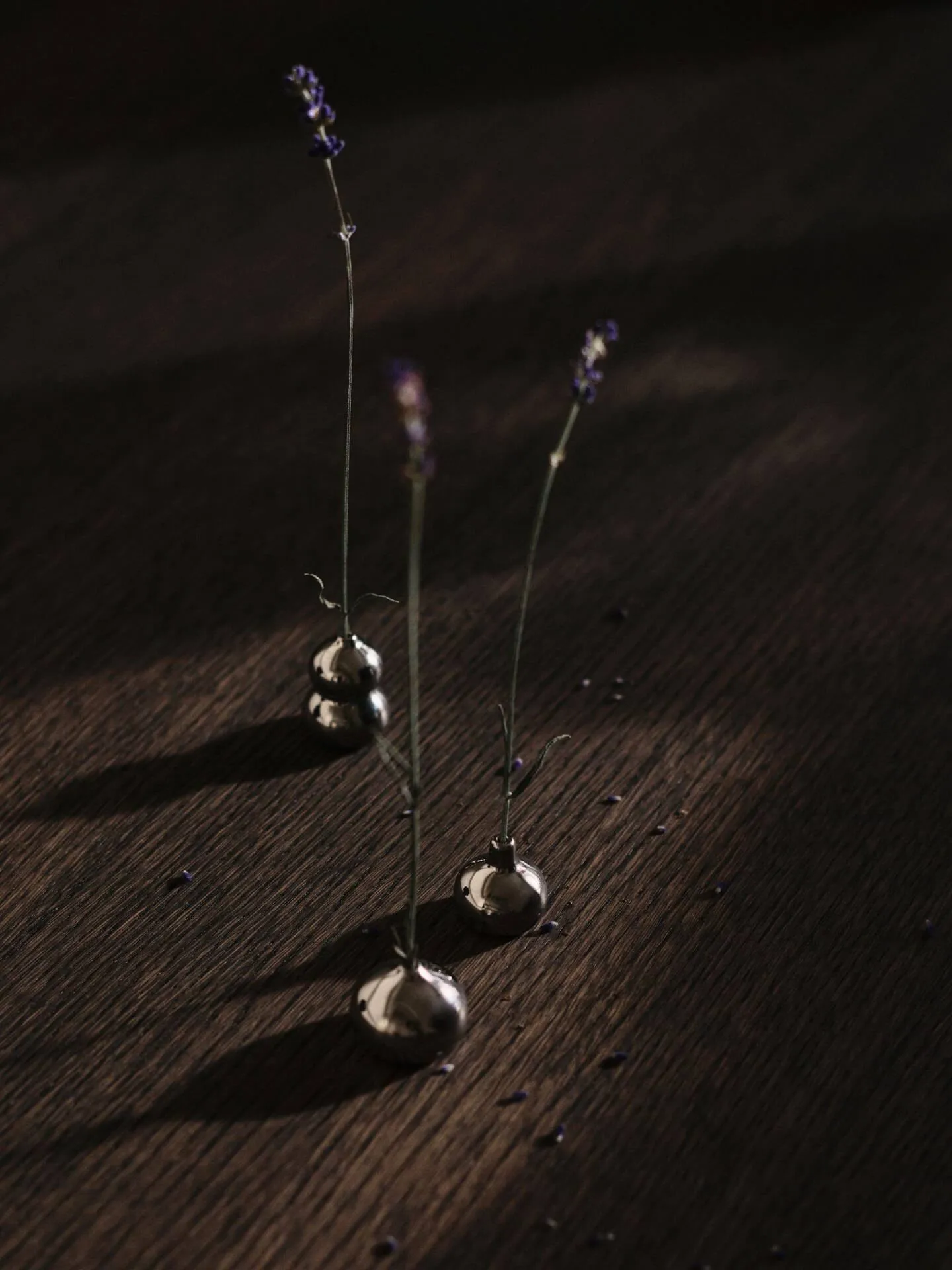 Vase Komo Mini lot de 3, Argent Ferm Living