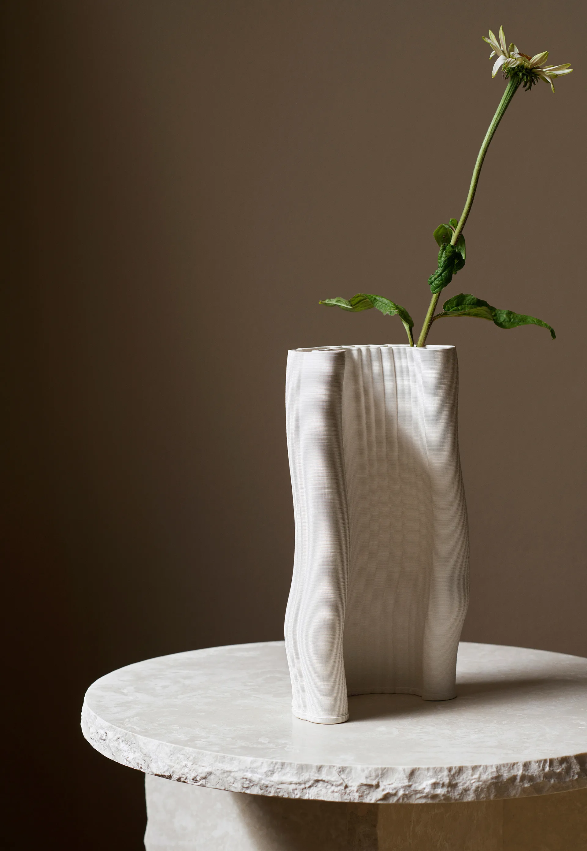 Vase Moire 19x30 cm, Blanc cassé Ferm Living