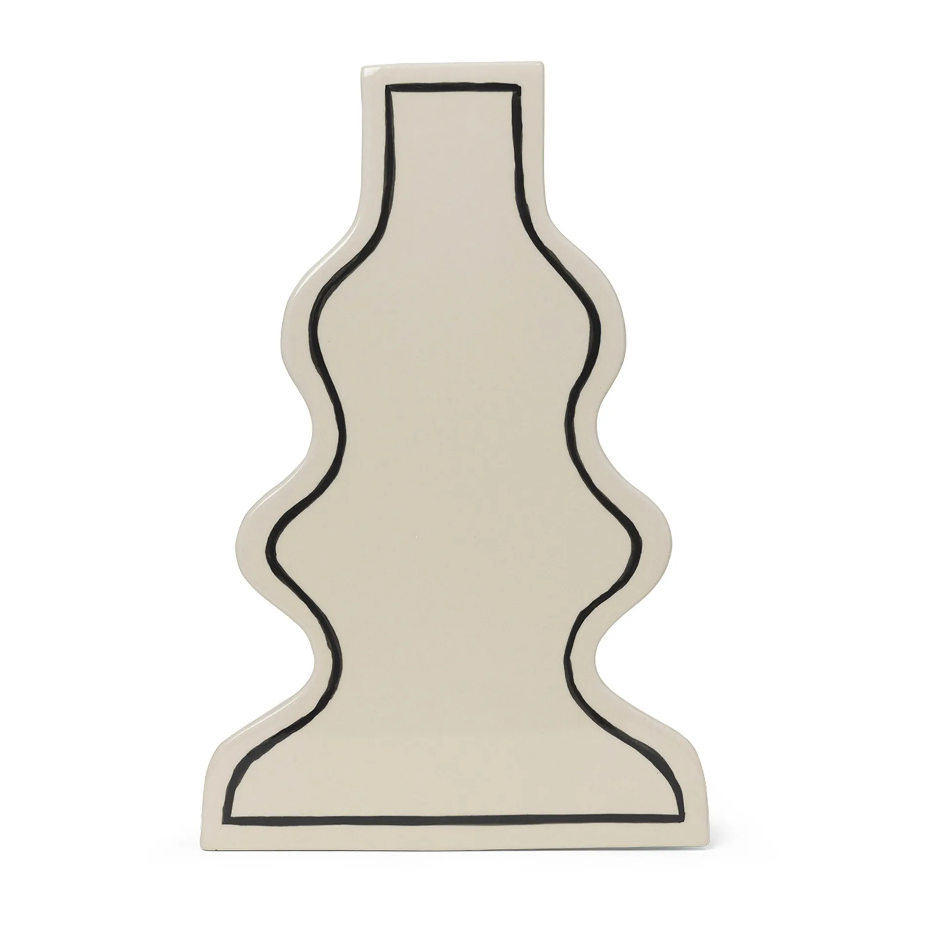 Vase Paste curvy 36 cm, Off-white Ferm Living