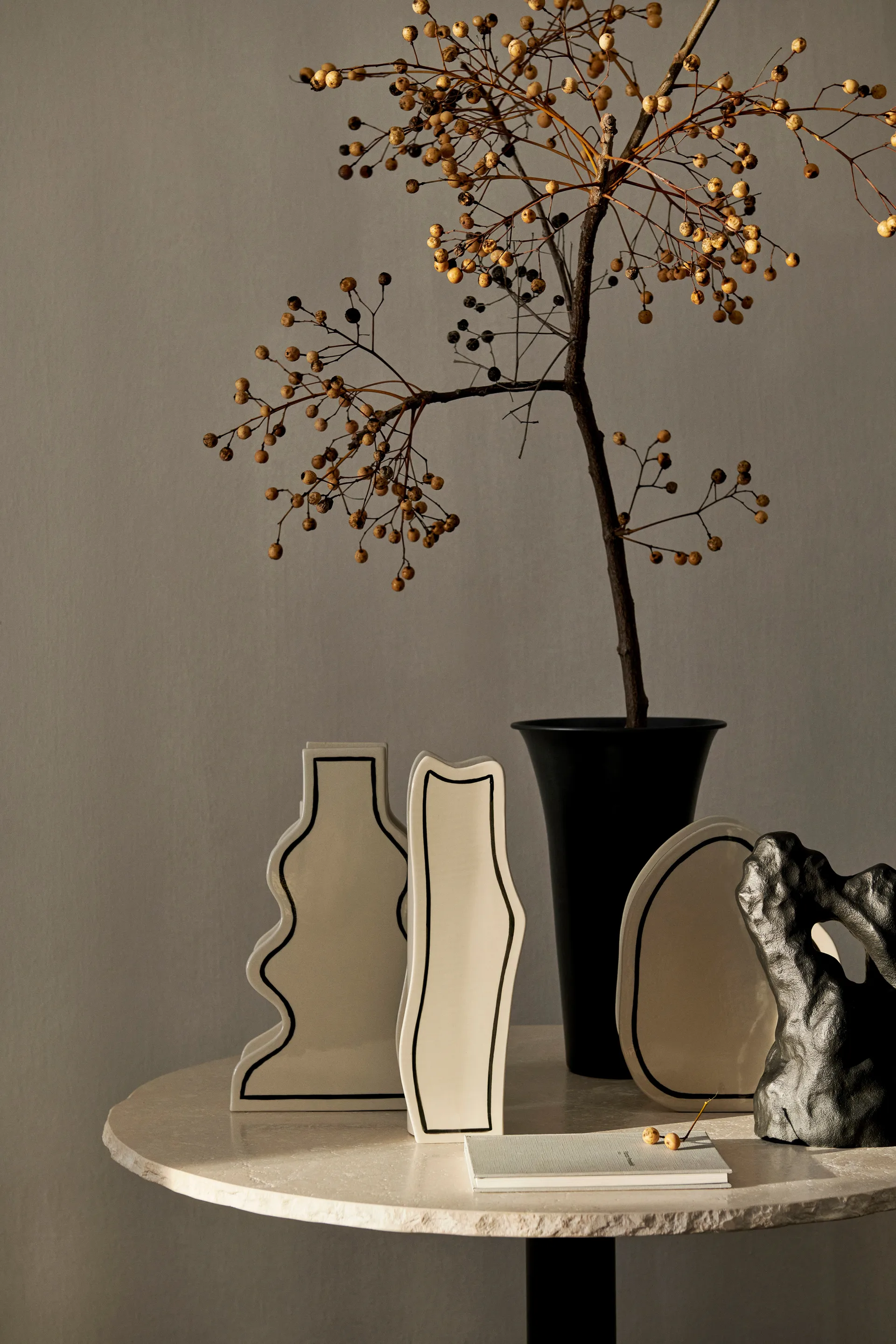 Vase Paste rounded 28 cm, Off-white Ferm Living