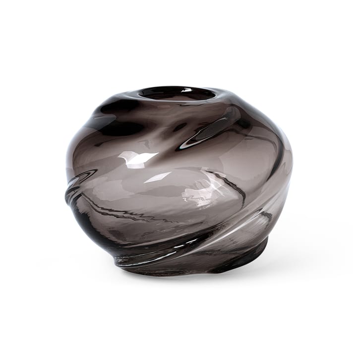 Vase rond Water Swirl Ø21 cm - Smoked Grey - Ferm LIVING
