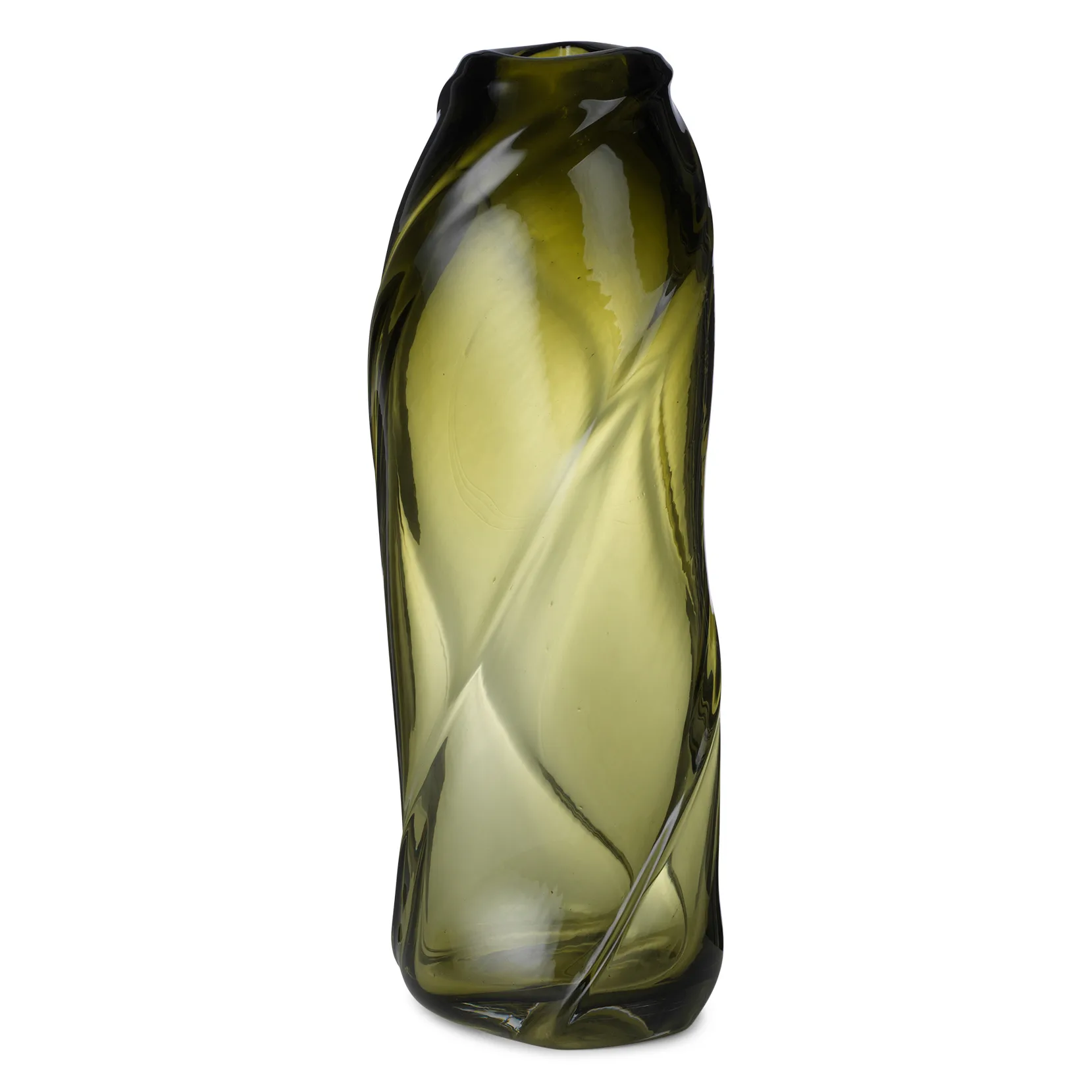 Vase Water Swirl, Moss green Ferm Living