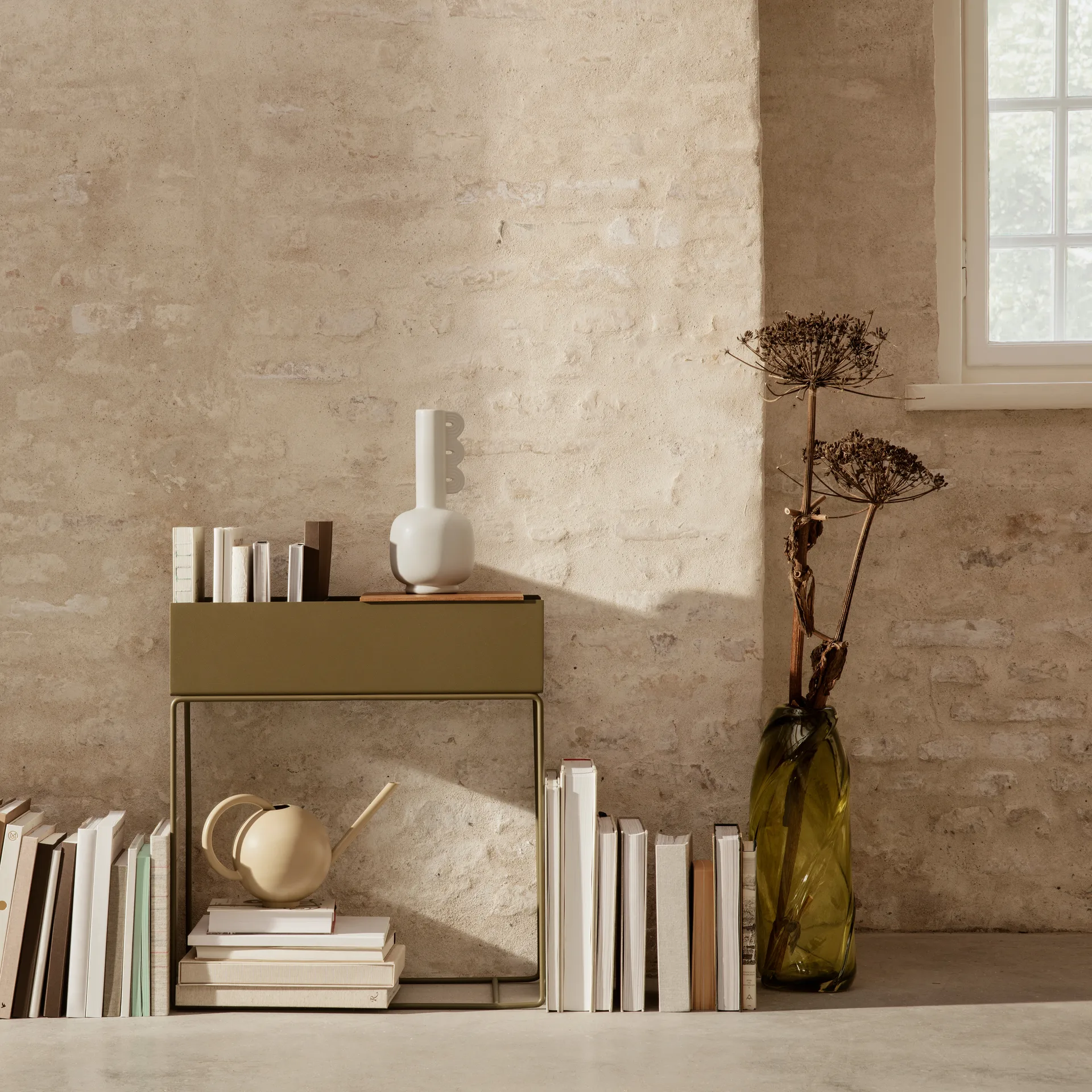 Vase Water Swirl, Moss green Ferm Living