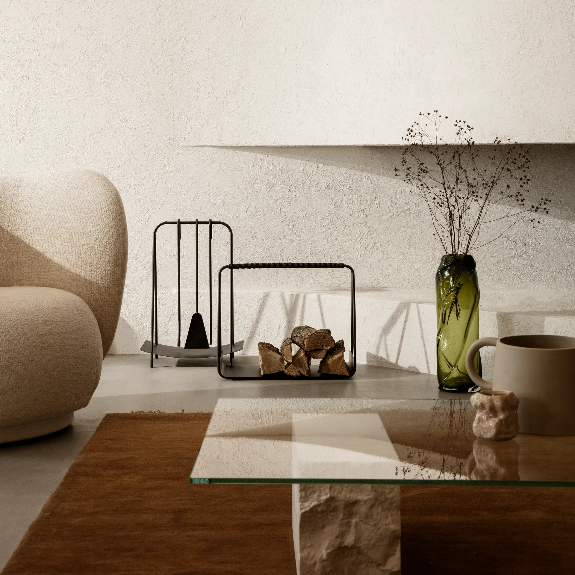 Vase Water Swirl, Moss green Ferm Living