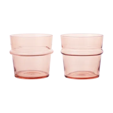 Verre à boire bas Boya 30 cl lot de 2 - Blush - Ferm Living