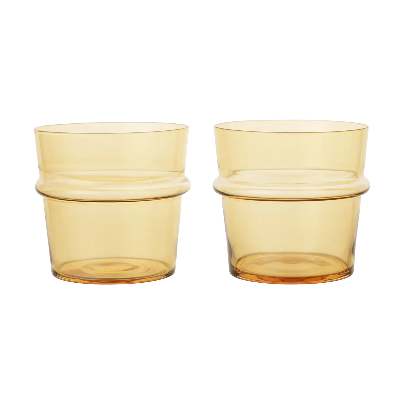 Verre à boire bas Boya 30 cl lot de 2, Yellow Ferm Living