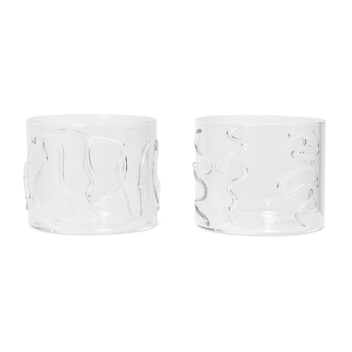 Verre à boire Doodle low, lot de 2 - 20 cl - ferm LIVING