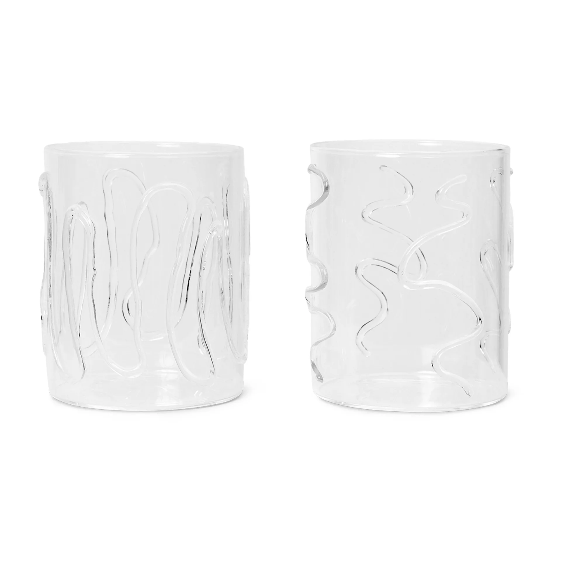 Verre à boire Doodle tall, lot de 2, 35 cl Ferm Living