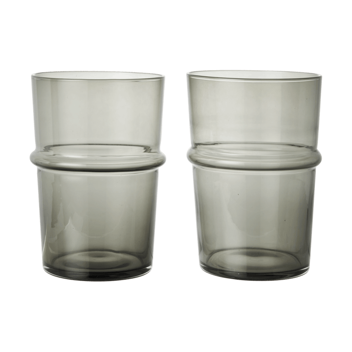 Verre à boire haut Boya 45 cl lot de 2 - Smoked Grey - Ferm Living