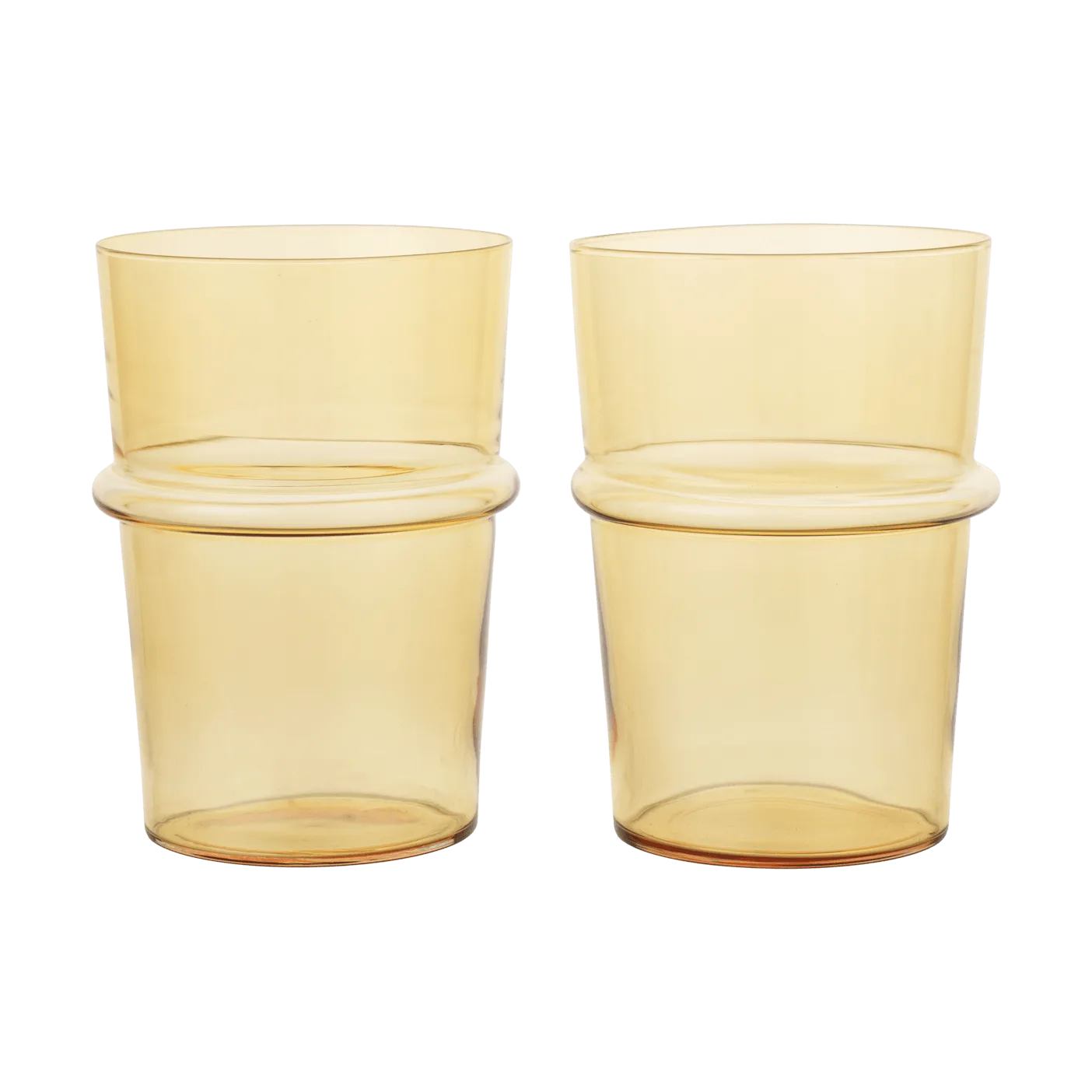 Verre à boire haut Boya 45 cl lot de 2, Yellow Ferm Living