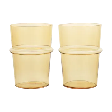 Verre à boire haut Boya 45 cl lot de 2 - Yellow - Ferm Living