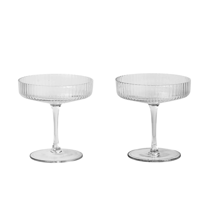 Verre à champagne Ripple lot de 2 - transparent - Ferm LIVING