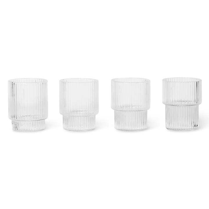 Verre à espresso Ripple 6cl Lot de 4 - Transparent - Ferm LIVING