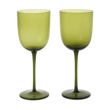 Verre à vin blanc Host 30 cl Lot de 2 - Vert mousse - Ferm Living