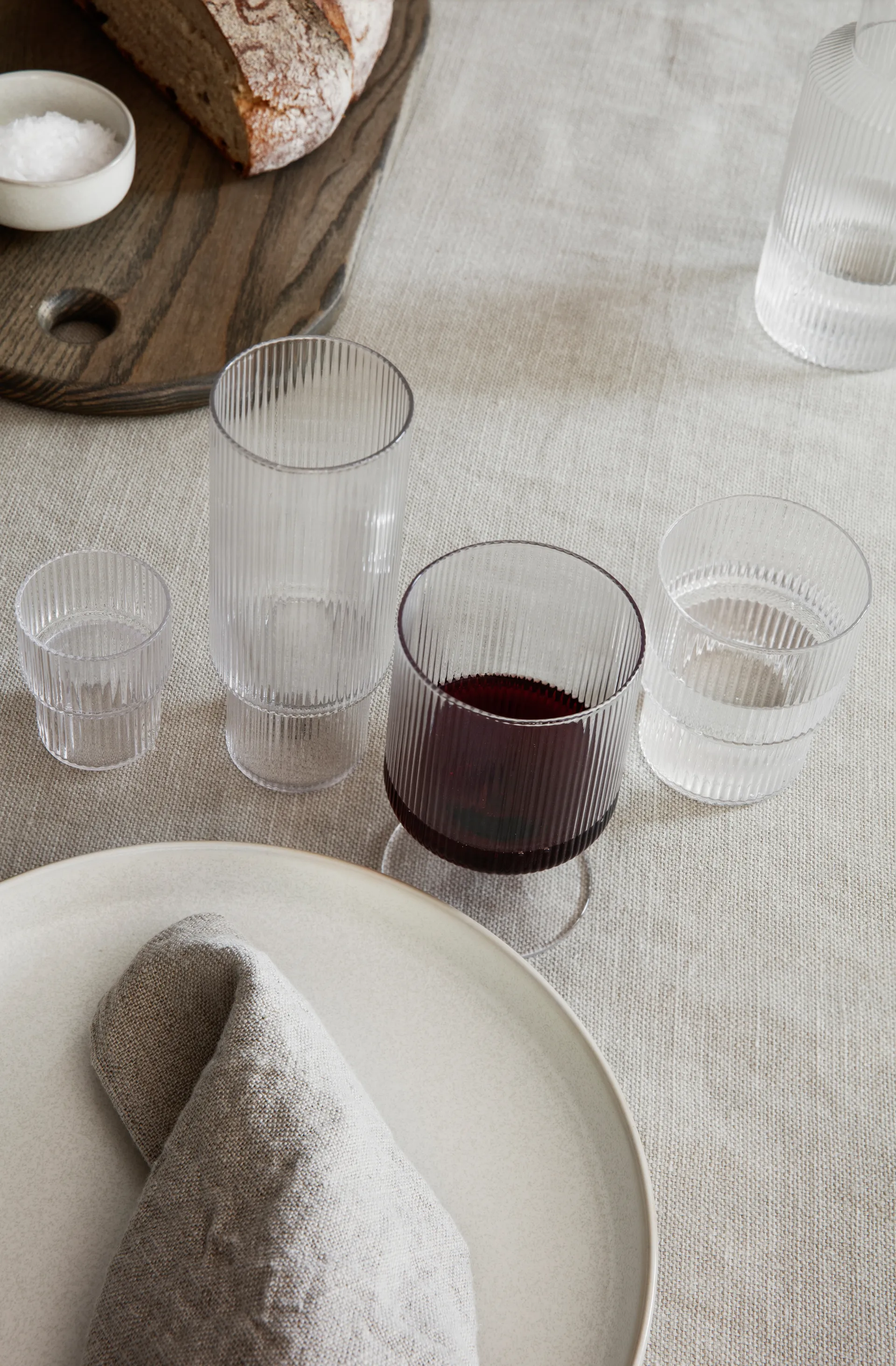 Verre à vin Ripple Lot de 2, Transparent Ferm Living