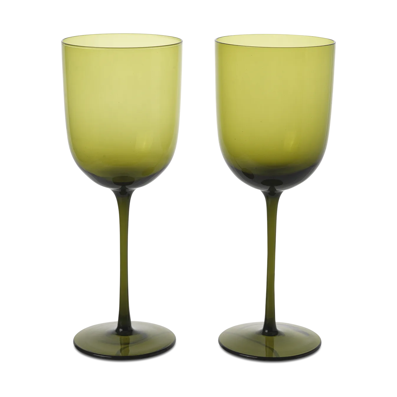 Verre à vin rouge Host 36 cl Lot de 2, Vert mousse Ferm Living