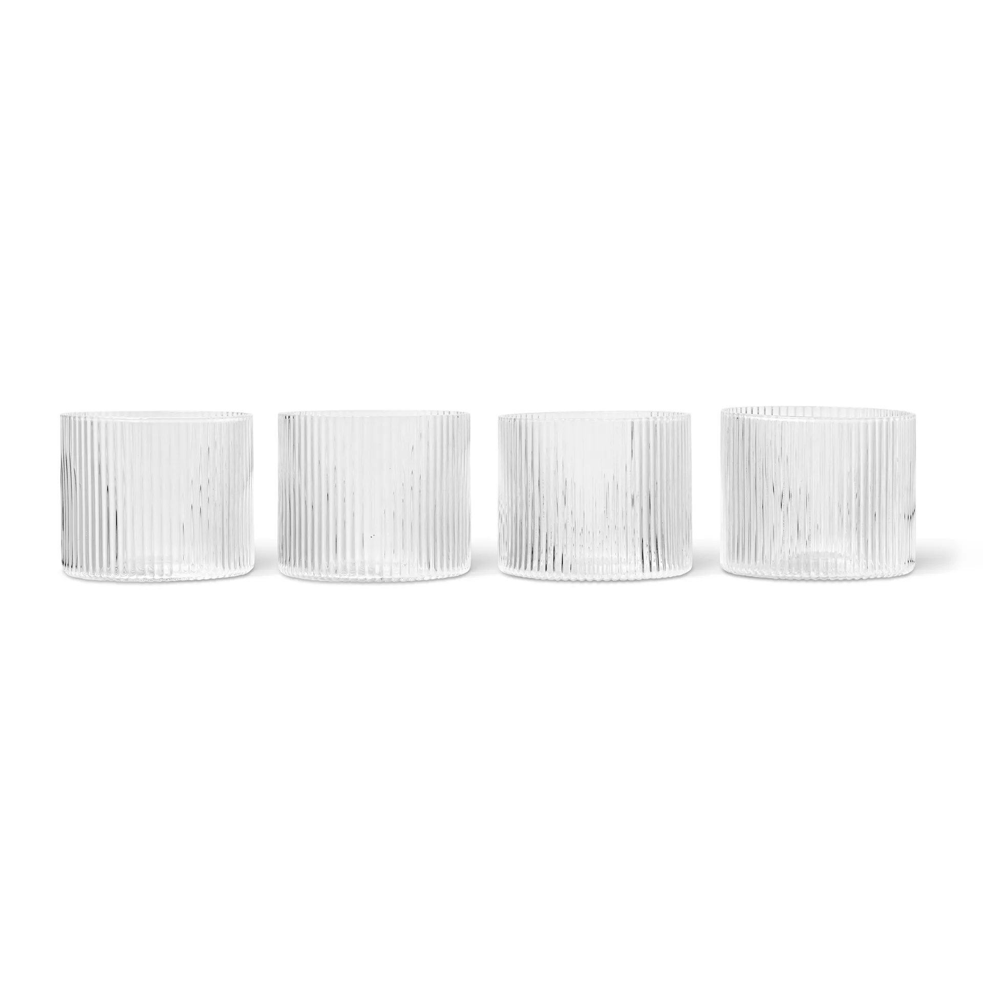 Verre bas Ripple Lot de 4, Clear Ferm Living