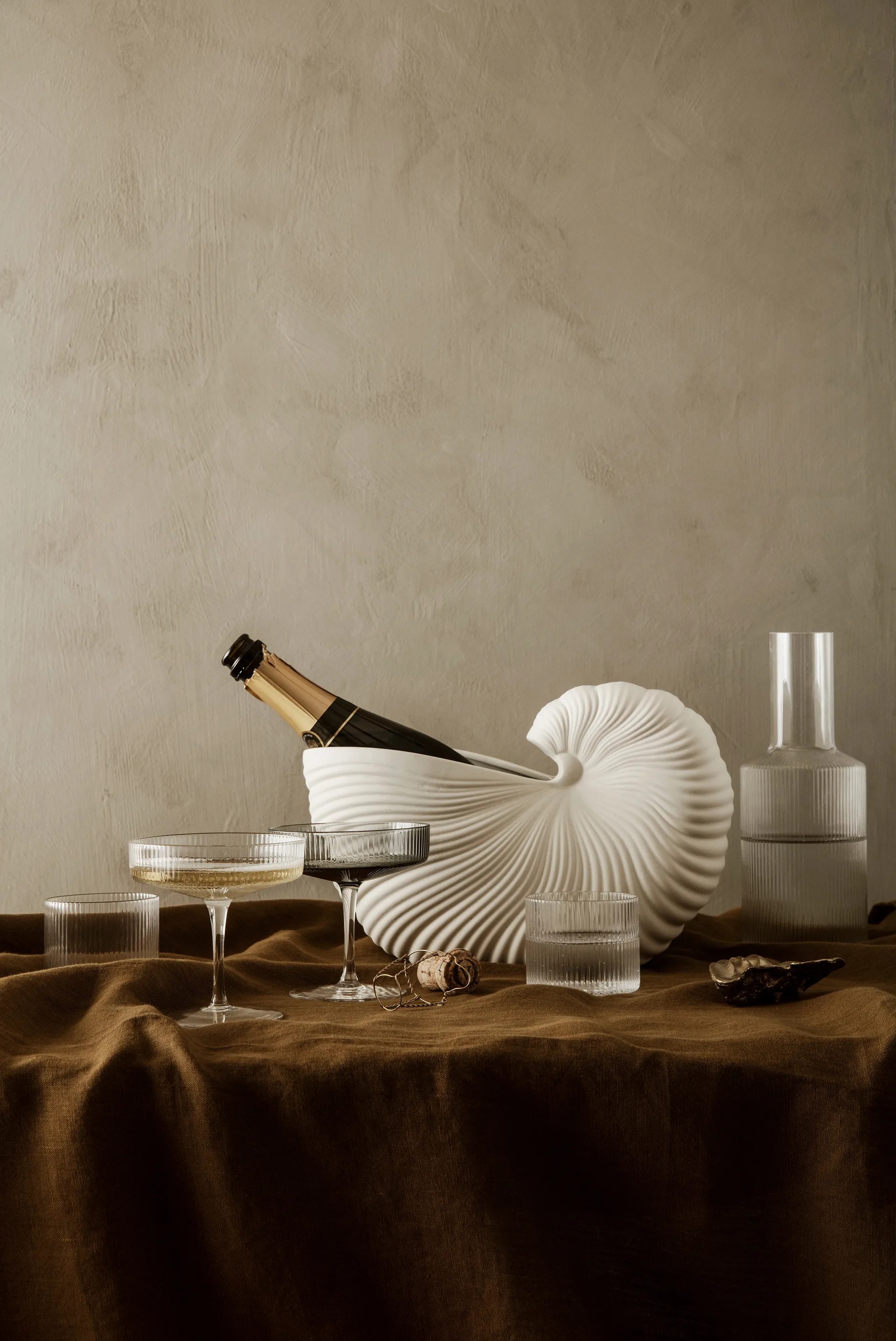 Verre bas Ripple Lot de 4, Clear Ferm Living